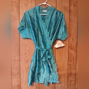 Vintage Elissia Floral Patterned Robe with Tie